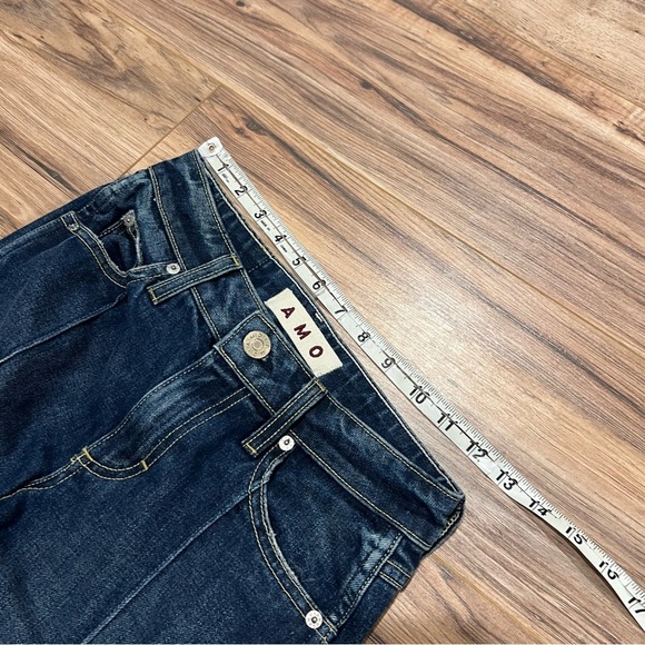 AMO Jeans Pixie Cherish Pleated Straight Leg Ankle Crop - Picture 8 of 9